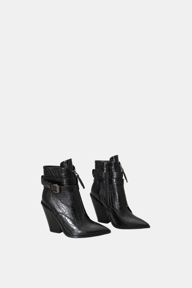 Pointed Toe Cowboy Ankle Boots