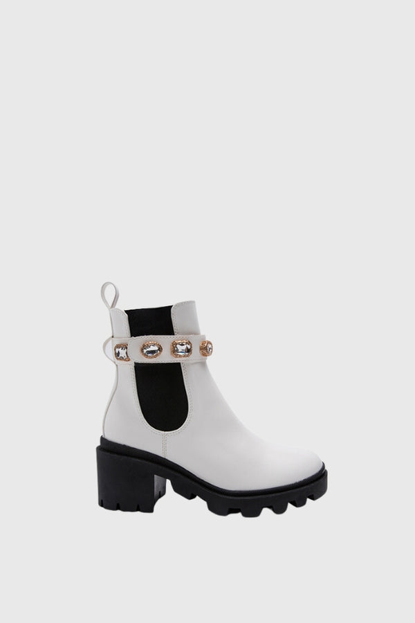 Women's Metallic Punk Ankle Boots