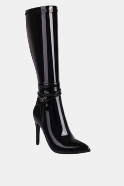 Pointed Toe Stiletto Knee High Boots