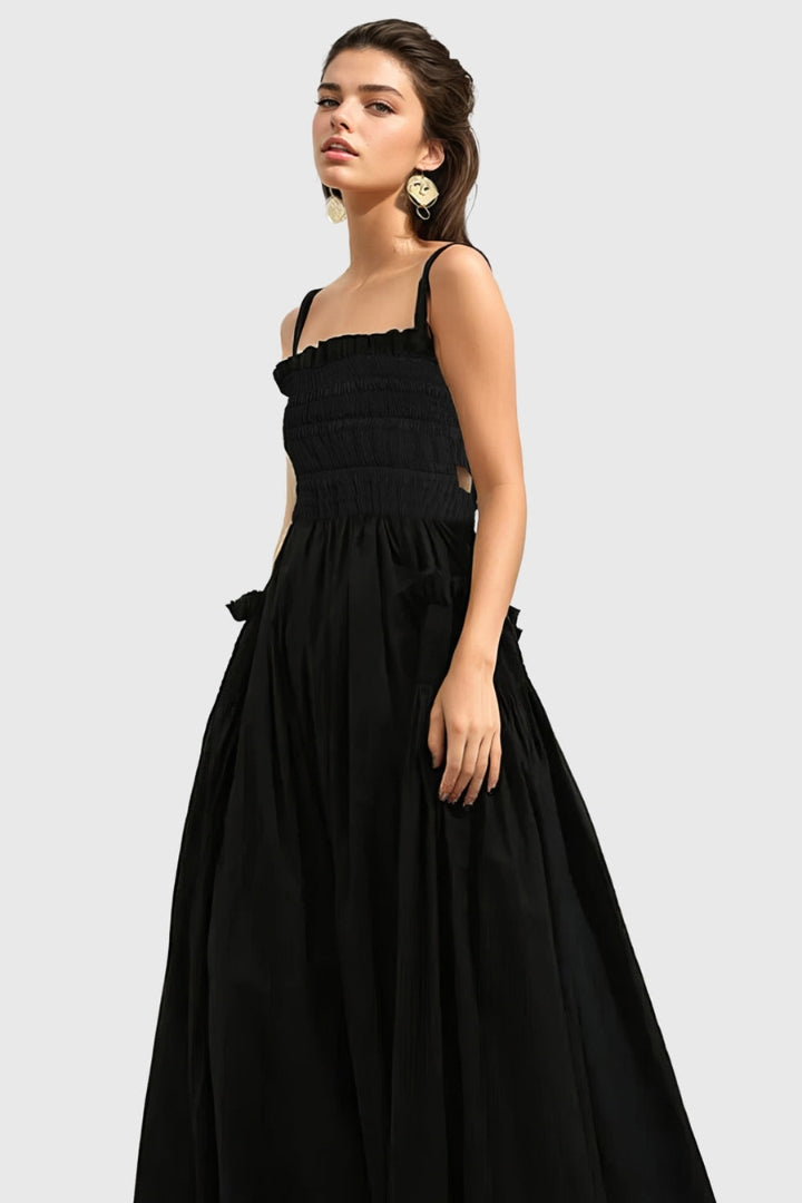 MAXI DRESS WITH SQUARE NECK