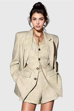 3-PIECE SUIT SET - BEIGE